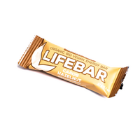 Baton bio cu alune si carob raw fara gluten, 47 g, Lifebar