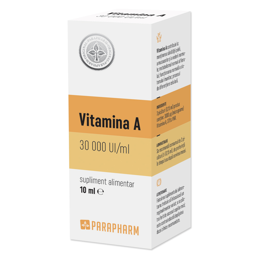 Vitamina A, 30000 UI/ml, 10 ml, Parapharm