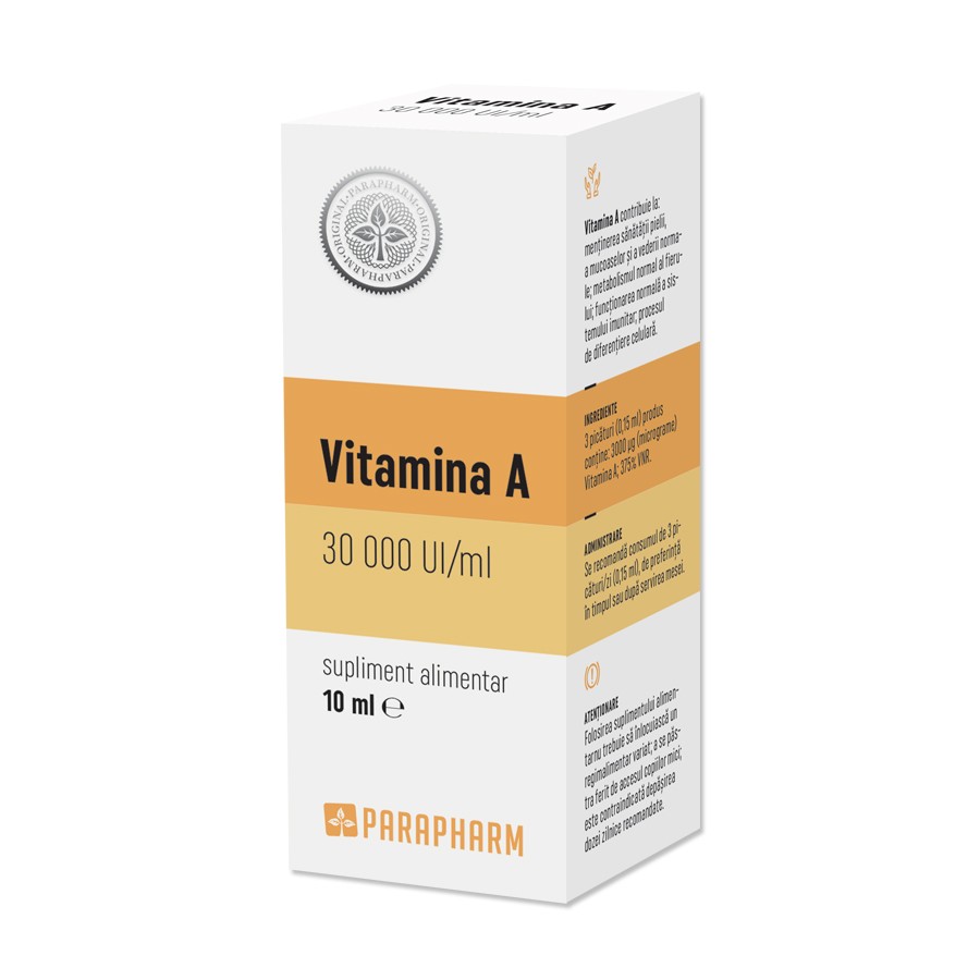 Vitamina A, 30000 UI/ml, 10 ml, Parapharm