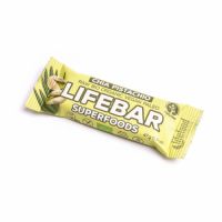 Baton bio cu chia, orz verde si fistic raw fara gluten, 47 g, Lifebar