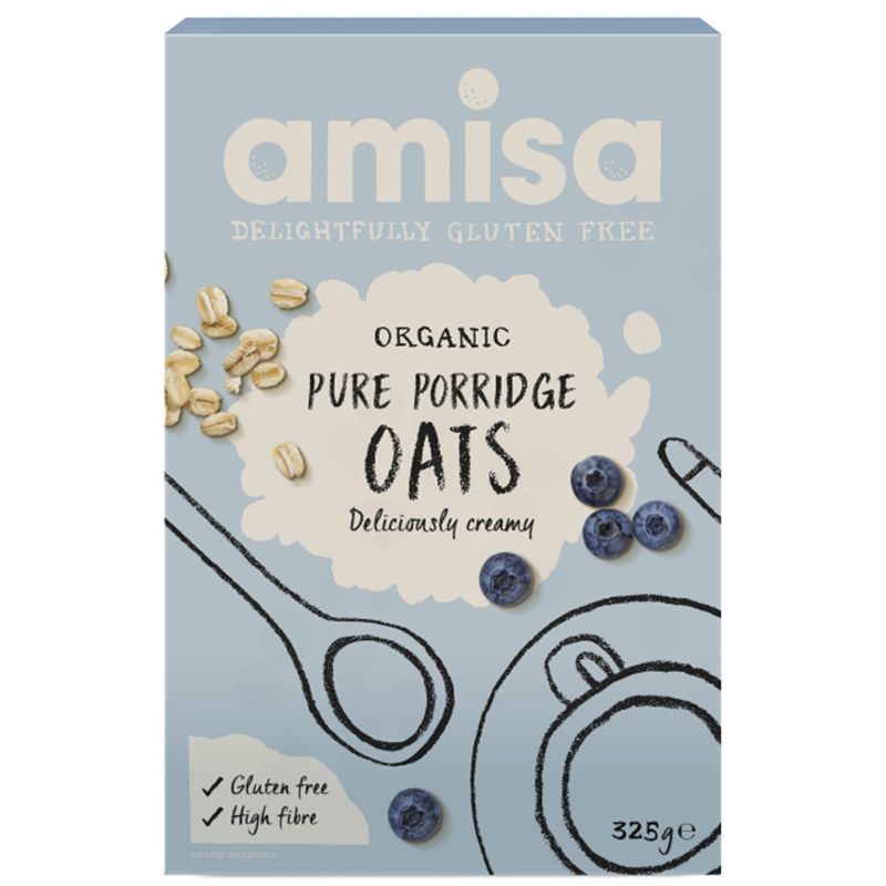 Porridge Bio din ovaz fara gluten, 325 g, Amisa