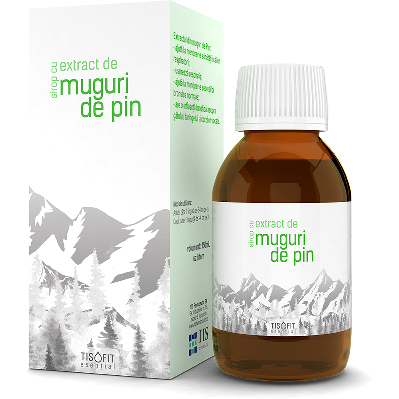 Sirop cu muguri de pin Tisofit, 150 ml, Tis