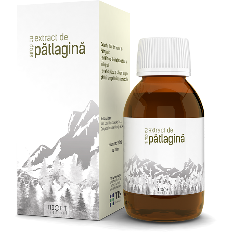 Sirop cu patlagina Tisofit, 150 ml, Tis