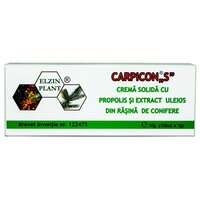 Crema solida cu propolis si extract uleios din rasina de conifere Carpicon S, 10 bucati x 1 g, Elizin Plant