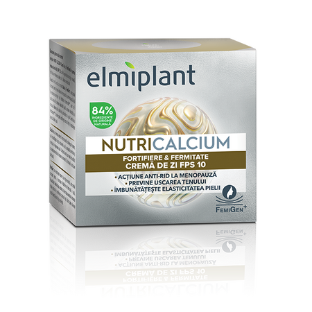 Crema de zi pentru fortifiere si fermitate cu SPF 10 NutriCalcium, 50 ml, Elmiplant
