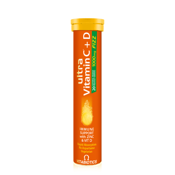 Ultra vitamina C+D Fizz, 20 tablete efervescente, Vitabiotics