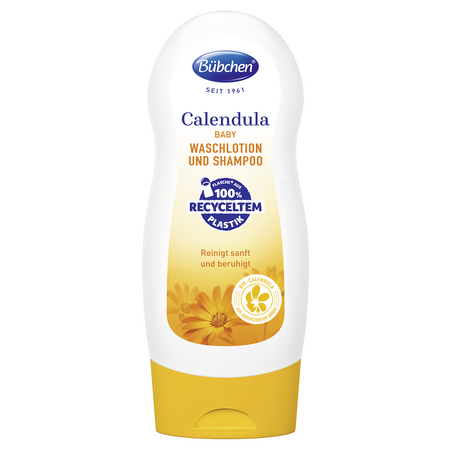 Lotiune de spalare si sampon cu galbenele pentru bebelusi, 230 ml, Bubchen