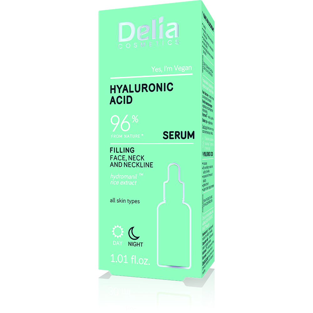 Ser anti-rid pentru fata, gat si decolteu Hyaluron Acid Filling, 30 ml, Delia