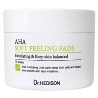 Dischete exfoliante pe baza de Alfa Hidroxi Acizi AHA Soft, 70 bucati, Dr Hedison