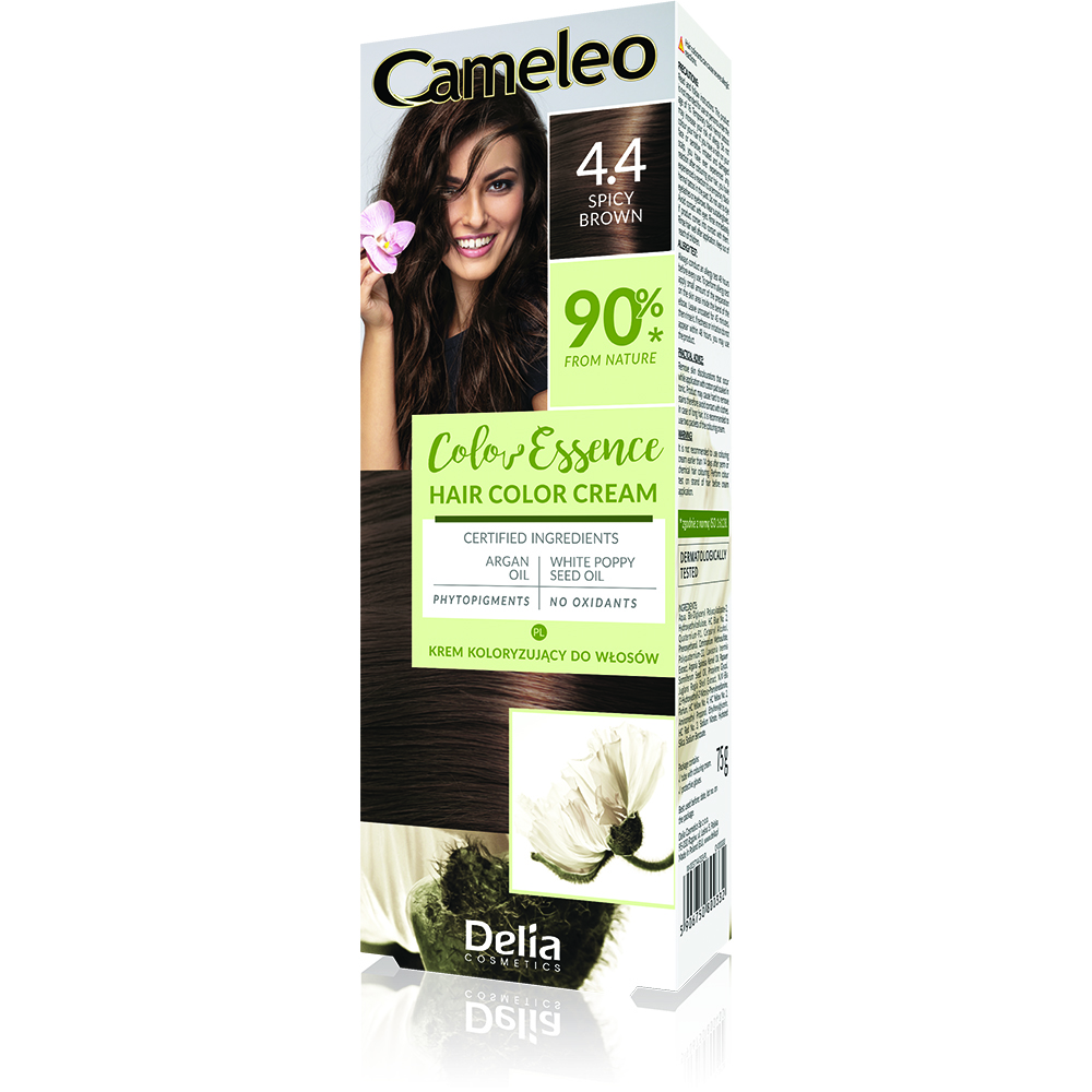 Vopsea de par Cameleo Color Essence, 4.4 Spicy Brown, 75 g, Delia