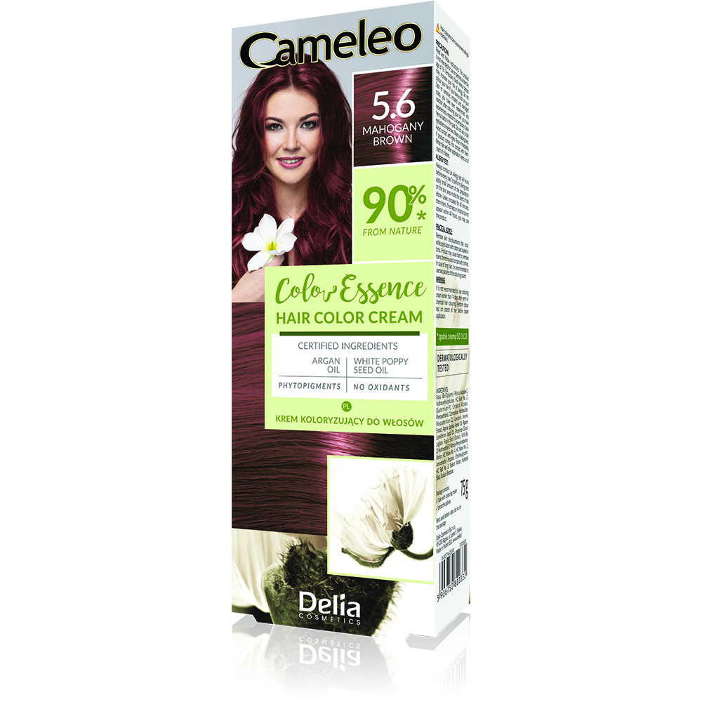 Vopsea de par Cameleo Color Essence, 5.6 Mahogany Brown, 75 g, Delia