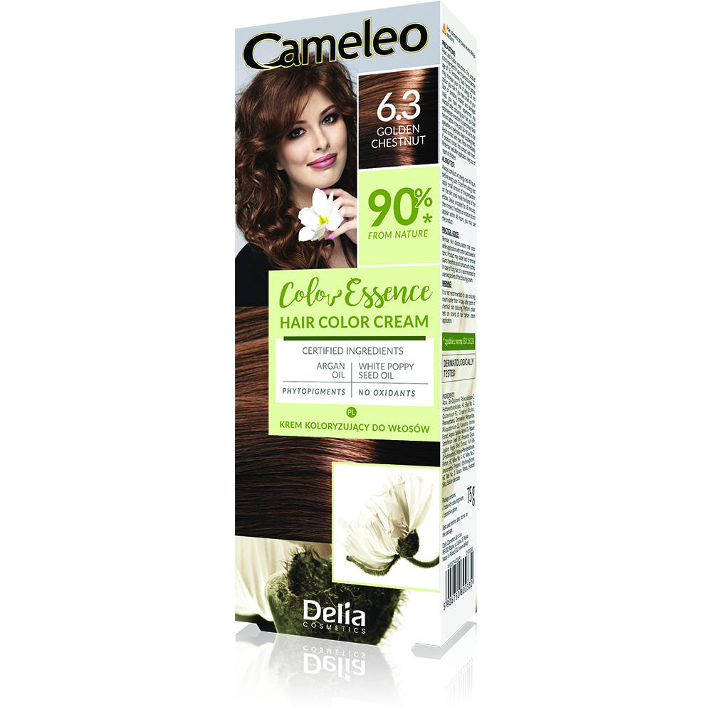 Vopsea de par Cameleo Color Essence, 6.3 Golden Chestnut, 75 g, Delia