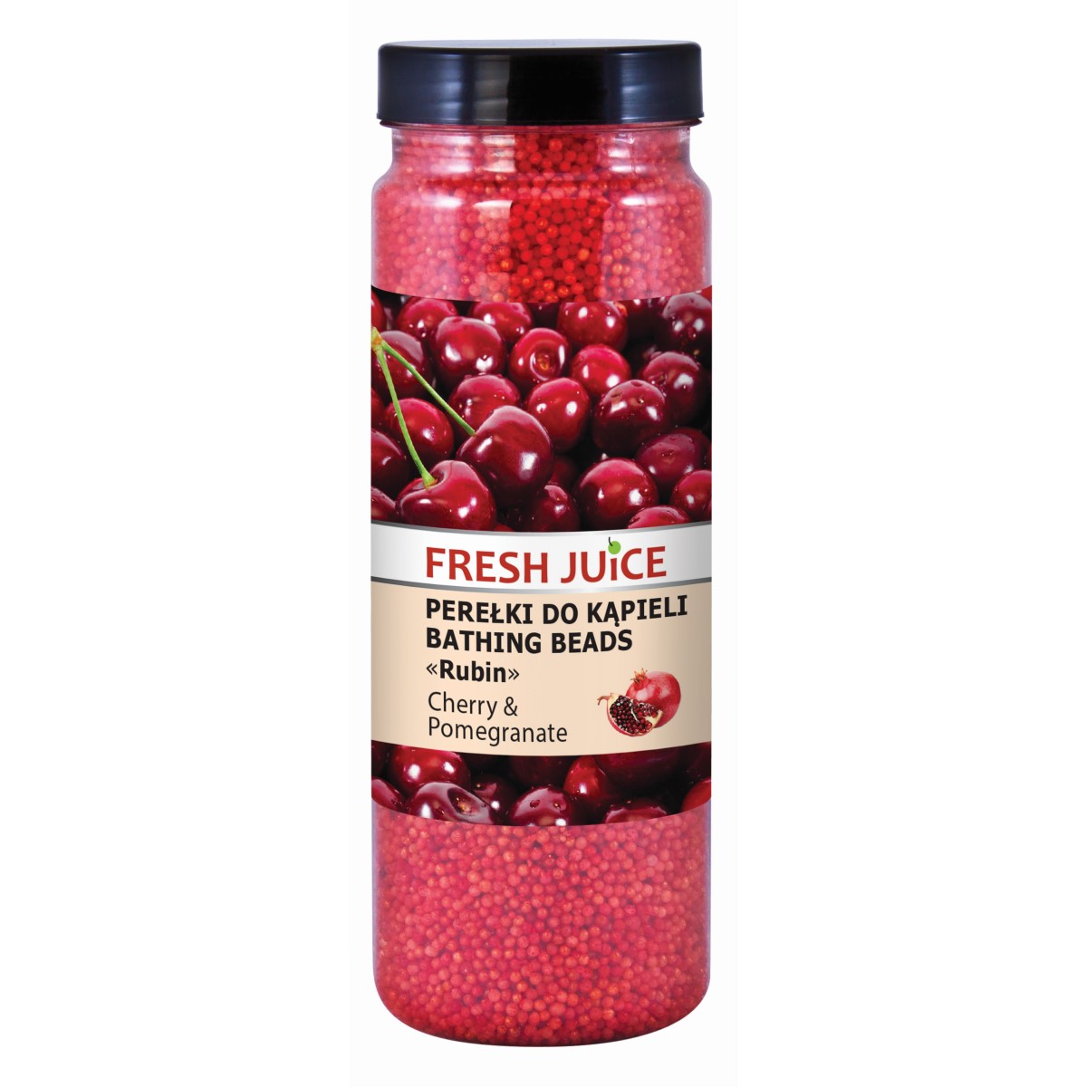 Perle pentru baie cu extract de rodie si cirese, 450 g, Fresh Juice