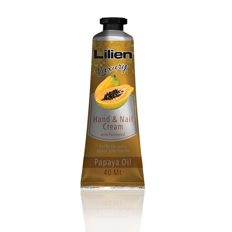 Cremă pentru mâini și unghii cu ulei unic de papaya Lilien, 40 ml, Naturalis