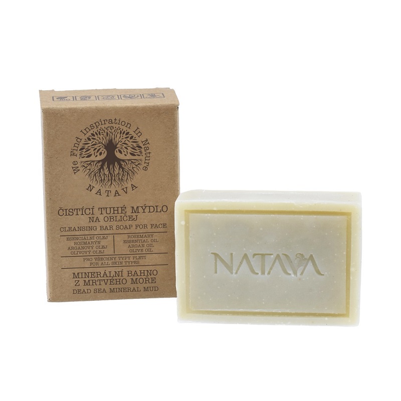 Sapun solid pentru fata cu namol mineral din marea moarta, 100 g, Natava