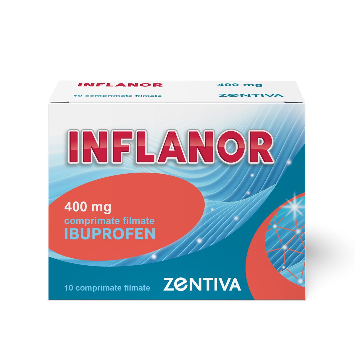 Inflanor, 400 mg, 10 comprimate filmate, Zentiva