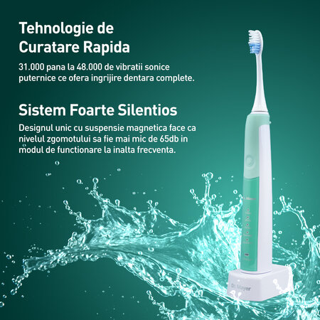 Periuta electrica sonica verde GTS2080GR, Dr. Mayer 671672