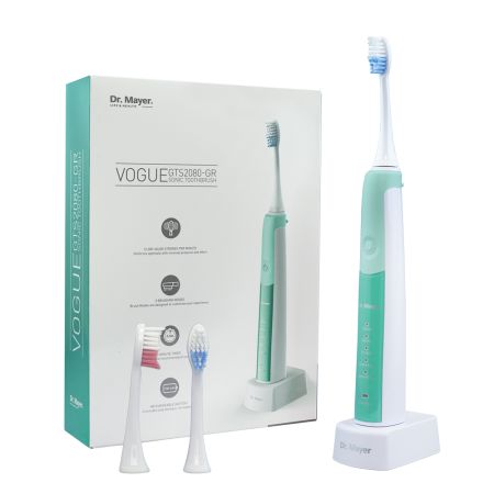 Periuta electrica sonica, Alb/Verde, GTS2080GR, Dr. Mayer