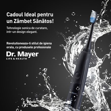Periuta electrica sonica, Negru, GTS2080BK, Dr. Mayer 671650