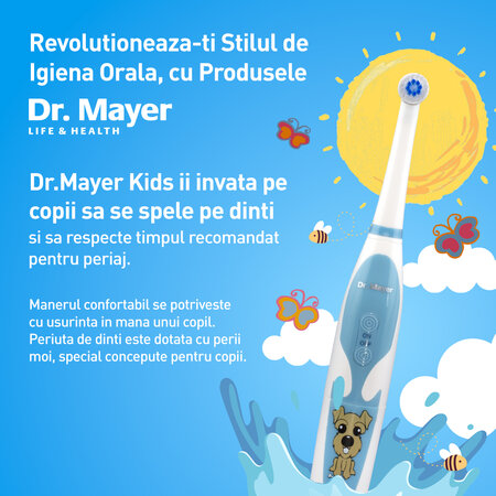 Periuta electrica pentru copii GTS1000K Blue, 1 bucata, Dr.Mayer 671686