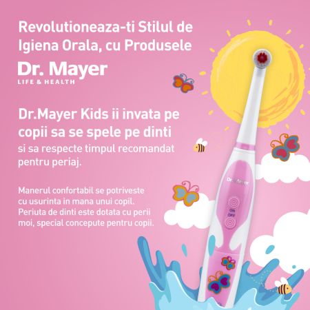 Periuta electrica pentru copii GTS1000K Pink, Dr.Mayer 671683