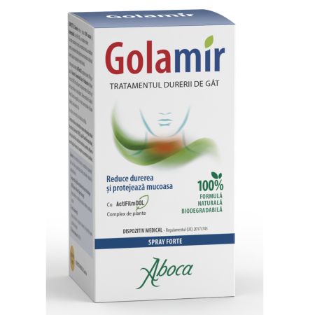 Spray pentru adulti cu alcool Golamir 2Act, 30 ml, Aboca 