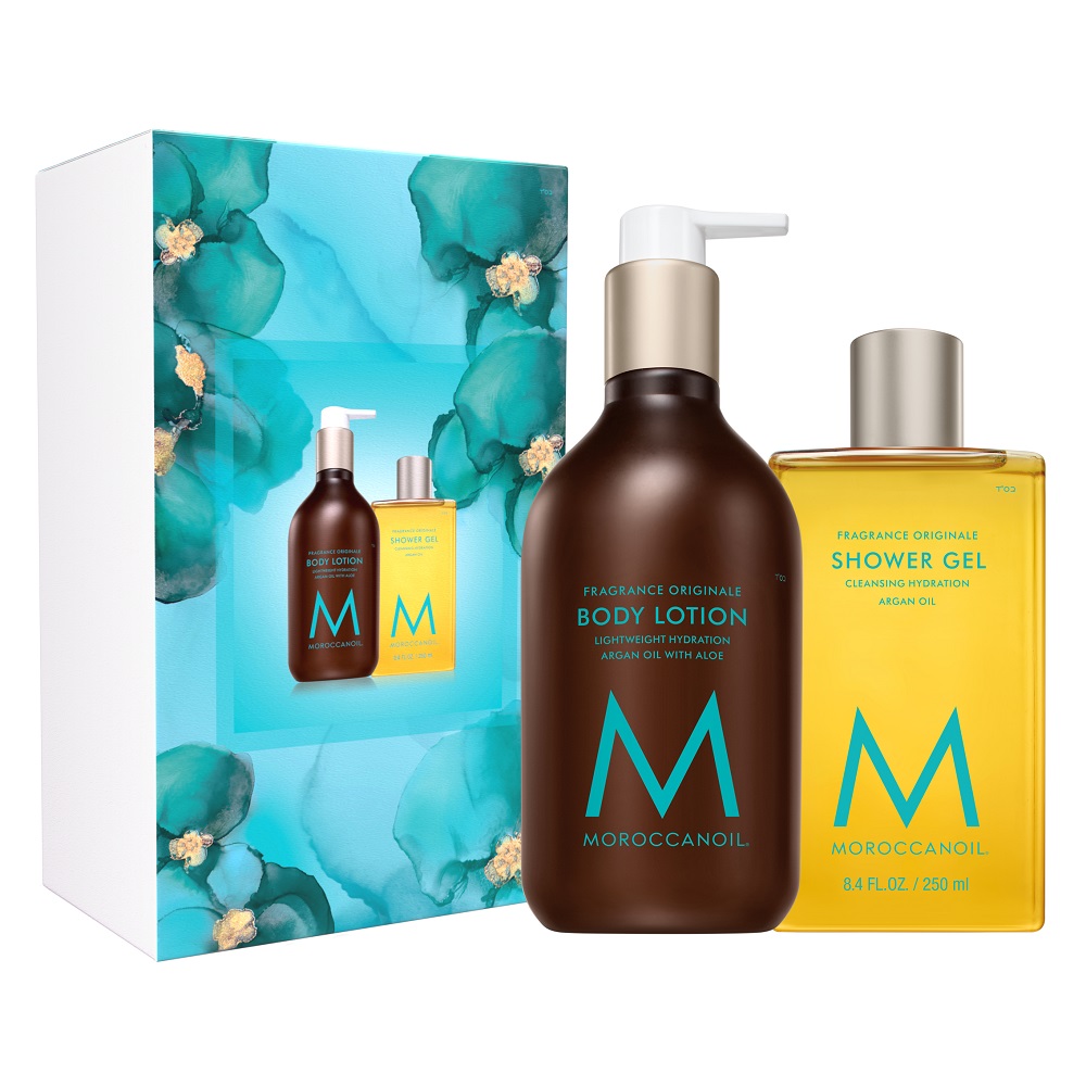 Pachet duo pentru corp Fragrance Originale Gel de dus, 250 ml + Lotiune de corp, 360 ml, Moroccanoil