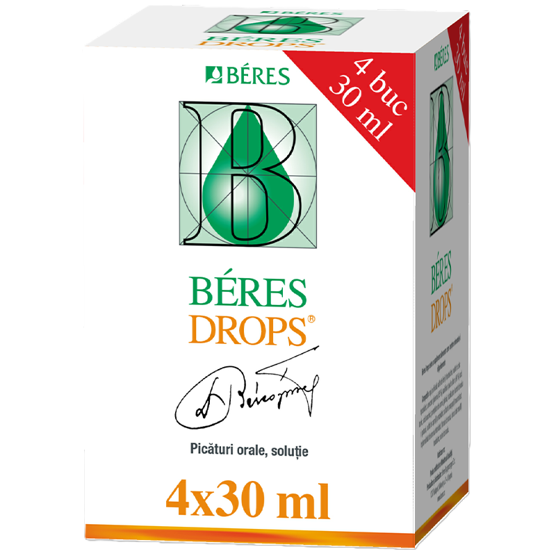 Beres Drops, 4 flacoane x 30 ml, Beres Pharmaceuticals Co