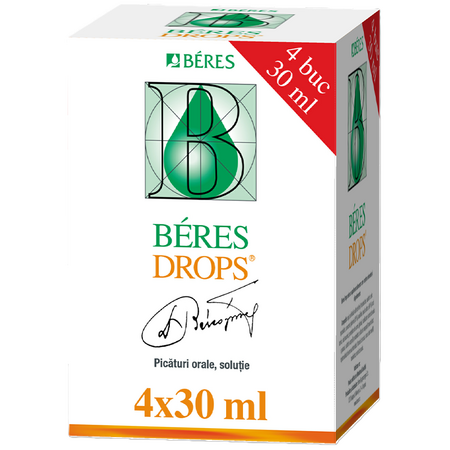 Beres Drops, 4 flacoane, 30 ml, Beres Pharmaceuticals Co