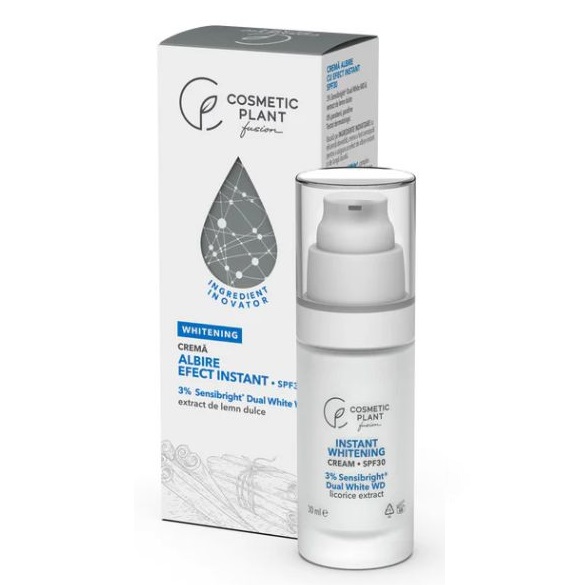 Crema pentru albire cu efect instant Whitening, SPF 30, 30 ml, Cosmetic Plant