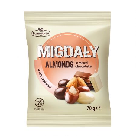 Migdale in mix de ciocolata, 70g, Eurohansa