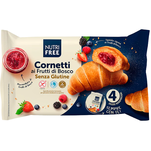 Croissant fara gluten cu fructe de padure Cornetti, 240 g, Nutrifree