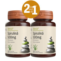 Pachet Spirulina, 500 mg, 30+30 comprimate, Alevia