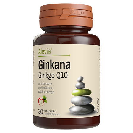 Ginkana Ginkgo Q10, 30 comprimate, Alevia
