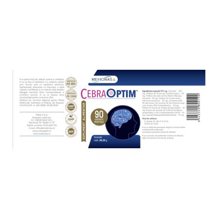 Cebraoptim, 90 capsule, Medicinas 713814