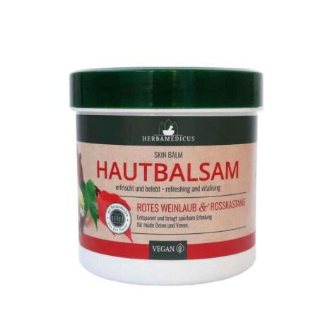 Balsam cu extract de frunze rosii de vita de vie si castane salbatice, 250 ml, Herbamedicus