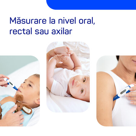 Termometru digital cu timp scurt de masurare si cap flexibil Thermoval Kids Flex (9251830), Hartmann 693863