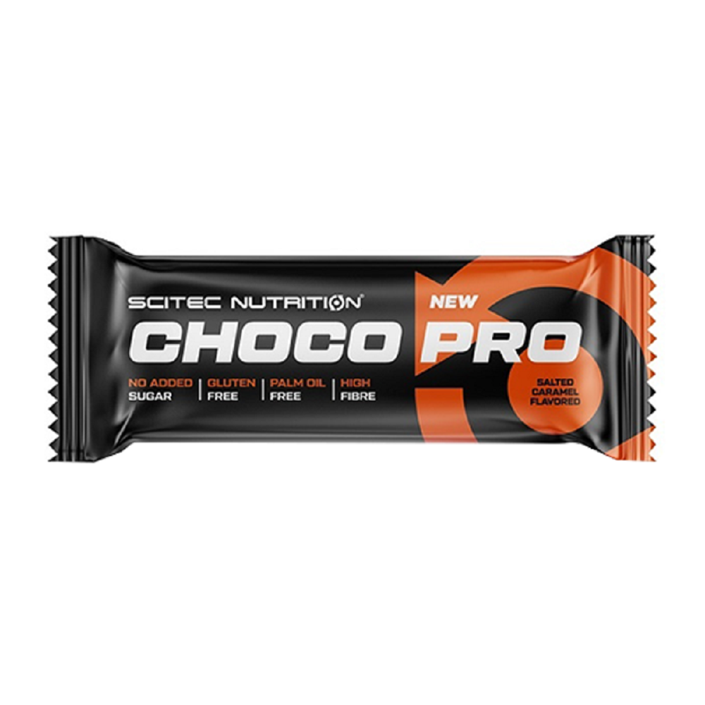 Baton proteic fara gluten cu caramel sarat Choco Pro, 50 g, Scitec Nutrition