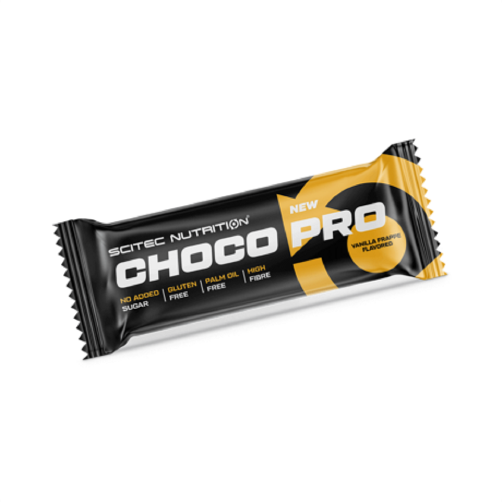 Baton proteic fara gluten Vanilla Frappe Choco Pro, 50 g, Scitec Nutrition