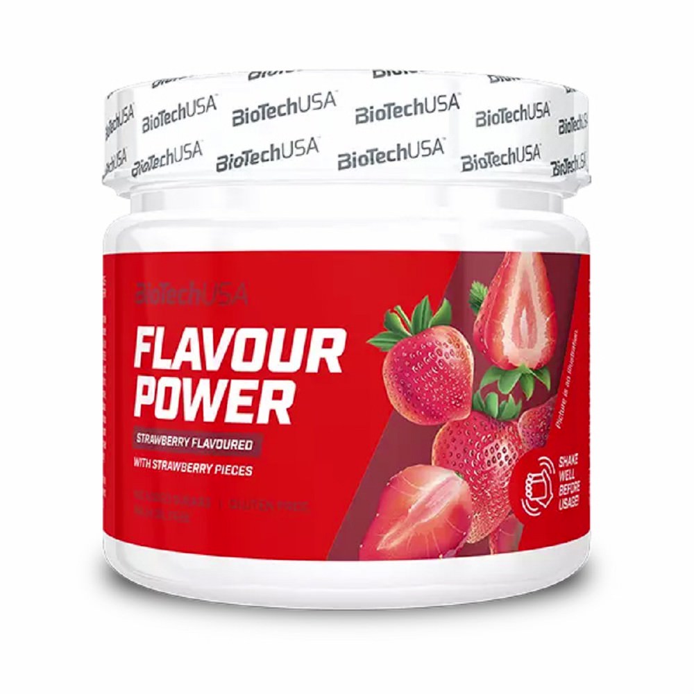 Pudra Flavour Power, capsuni, 160 g, BioTechUSA