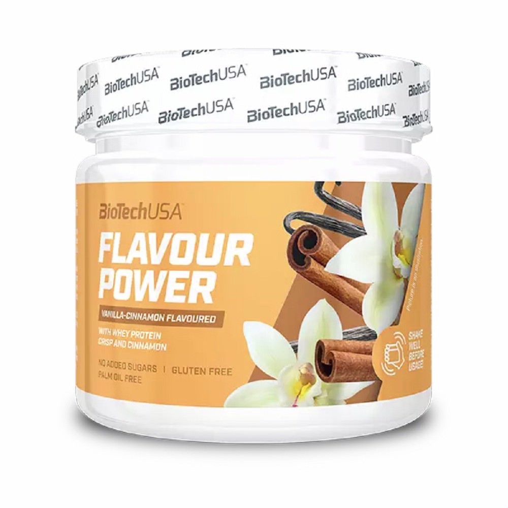 Pudra Flavour Power, vanilie si scortisoara, 160 g, BioTechUSA