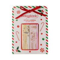 Set Craciun, hidratare intensa, balsam pentru buze, cu arome dulci, 5,5 ml + 5,5 ml, Bottega Verde