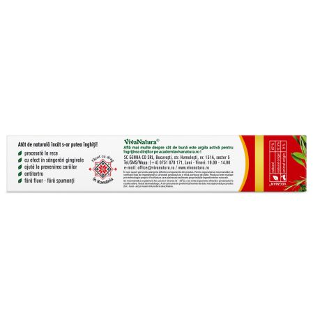 Pasta de dinti naturala cu argila si propolis Forte, 80 ml, Vivanatura 709595