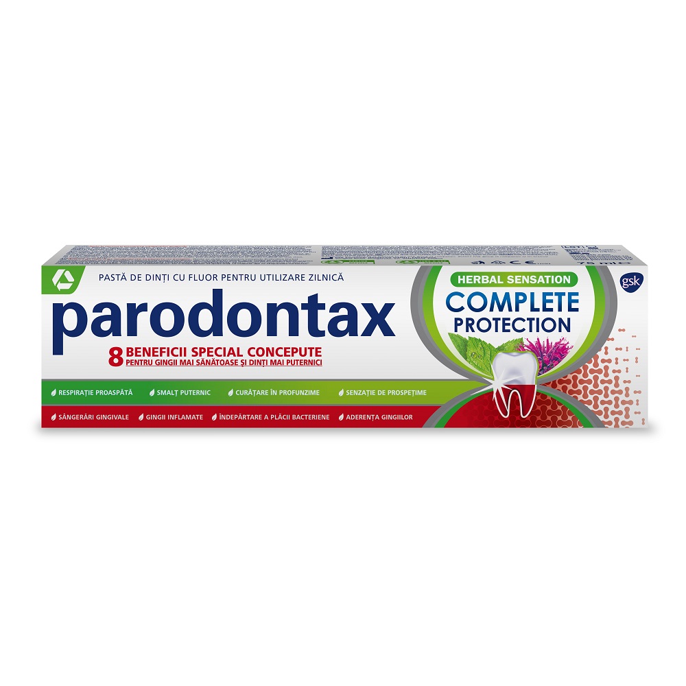 Pasta de dinti Complete Protection Herbal Sensation Parodontax, 75 ml, Gsk