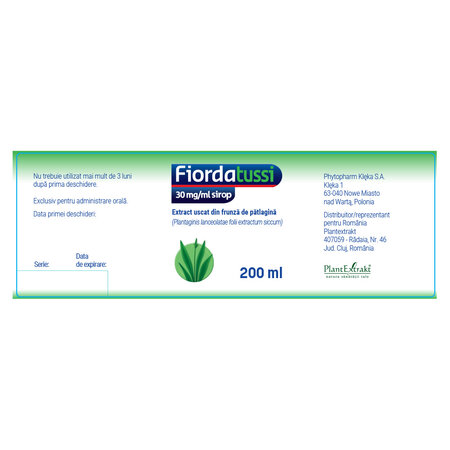 Fiordatussi sirop, 30 mg/ml, 200 ml, Phytopharm 733994