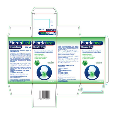 Fiordatussi sirop, 30 mg/ml, 200 ml, Phytopharm 733995