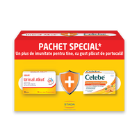 Pachet Urinal Akut 10 tablete + Cetebe Express Vit C 600 mg 30 comprimate, Walmark