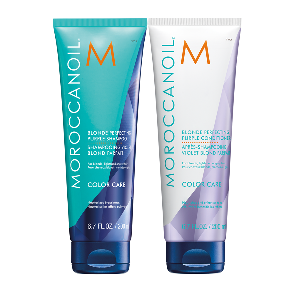 Pachet Sampon Purple 200 ml + Balsam Purple 200 ml, Moroccanoil