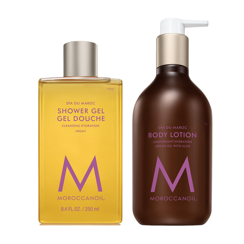 Pachet Spa Du Maroc Lotiune de corp 360 ml + Gel de dus 250 ml, Moroccanoil