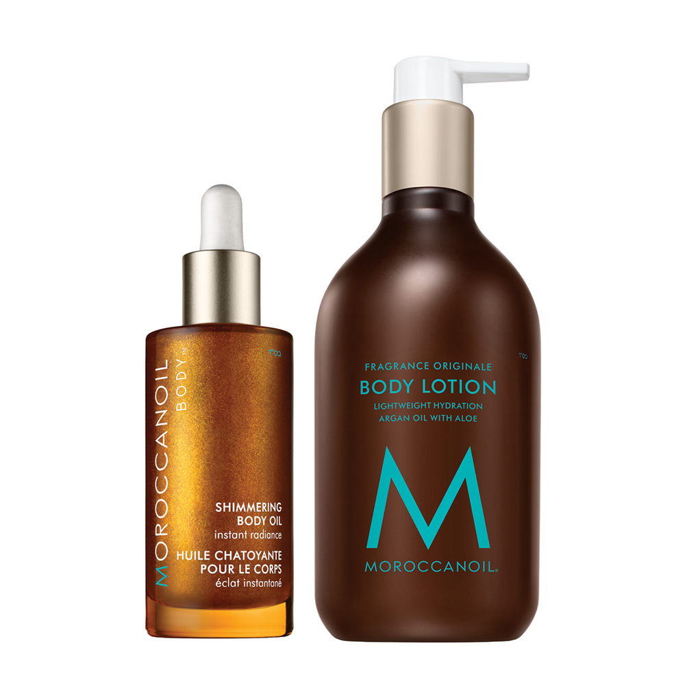 Pachet Lotiune de corp 360 ml + Ulei stralucitor 50 ml, Moroccanoil